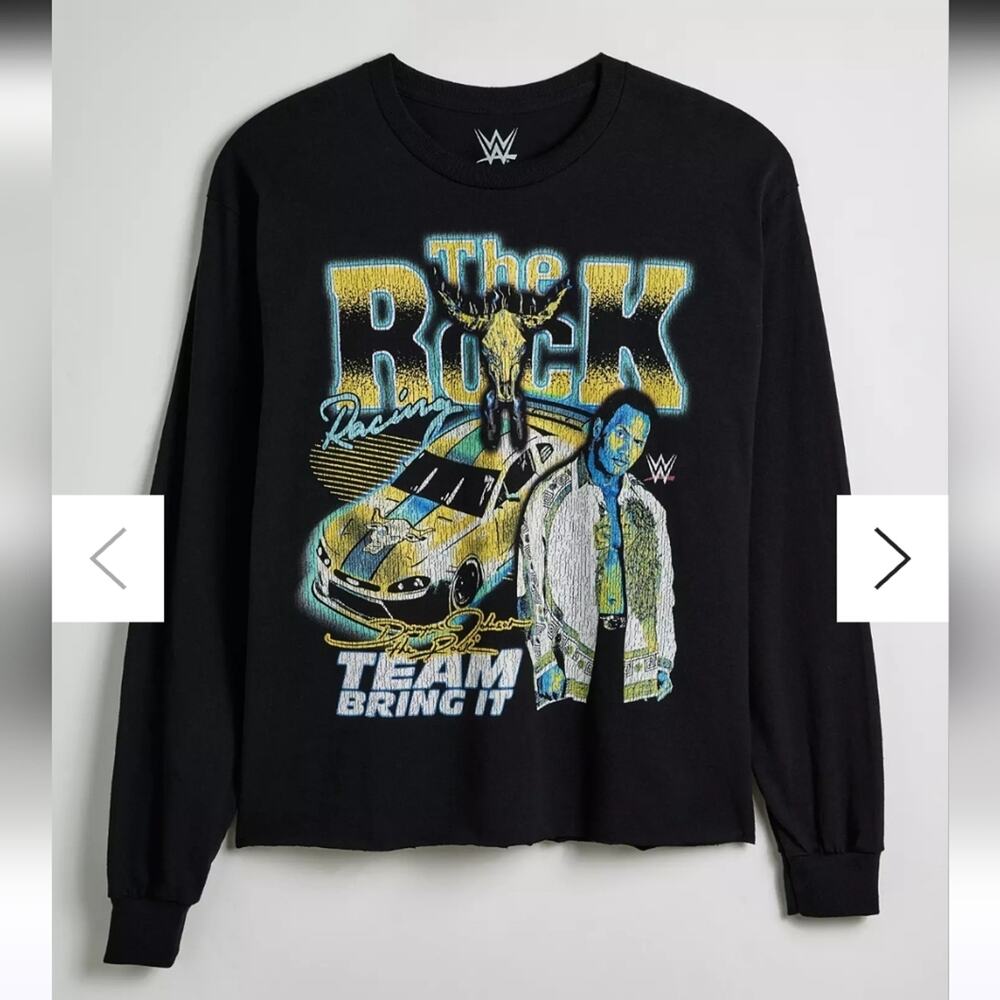 Urban Outfitters WWE The Rock Graphic Cropped  Mens Sz Large